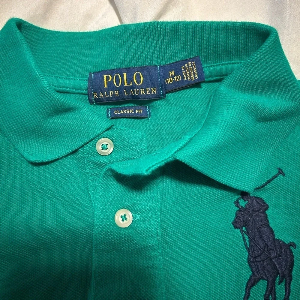 Ralph Lauren Polo shirt. Boys 10/12 Great condition. Brighter than photos.